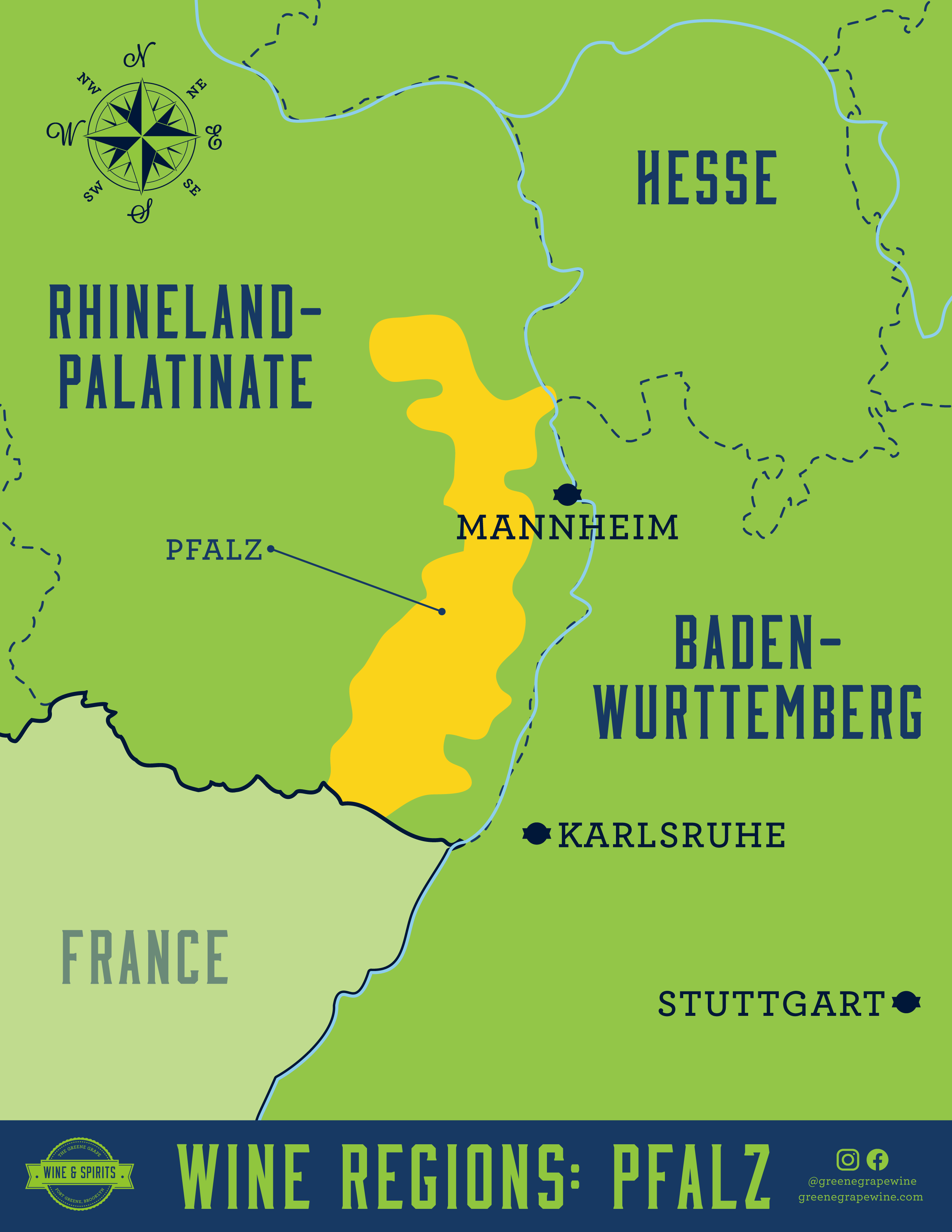 Pfalz Wine Region Map From The Greene Grape