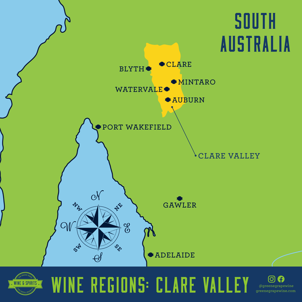 Clare Valley Wine Region Map From The Greene Grape