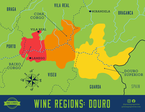 Douro Wine Region Map From The Greene Grape