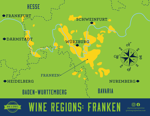Franken Wine Region Map From The Greene Grape