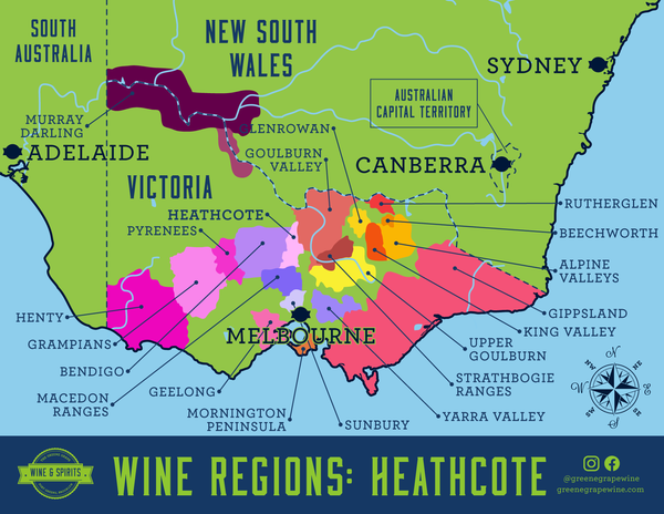 Heathcote Wine Region Map From The Greene Grape