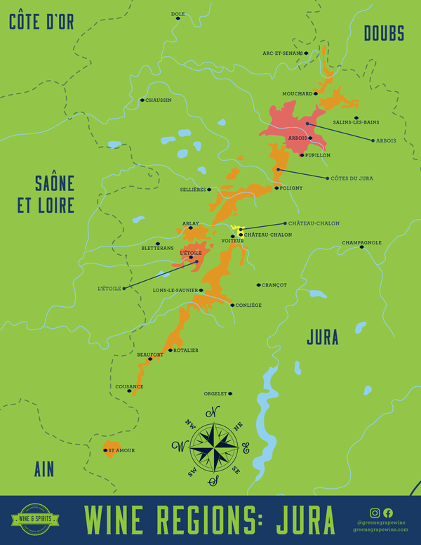 Jura Wine Region Map From The Greene Grape