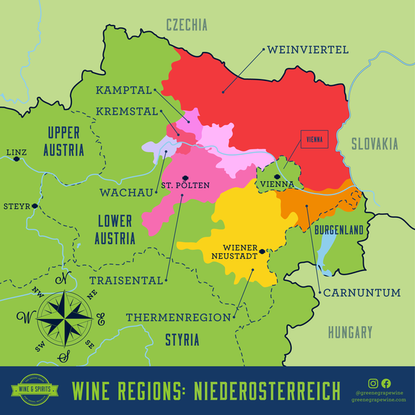 Niederösterreich Wine Region Map From The Greene Grape