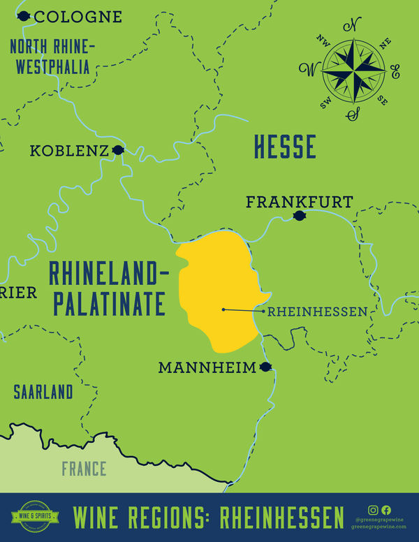 Rheinhessein Wine Region Map From The Greene Grape