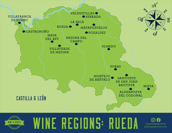 Rueda Wine Region Map From The Greene Grape