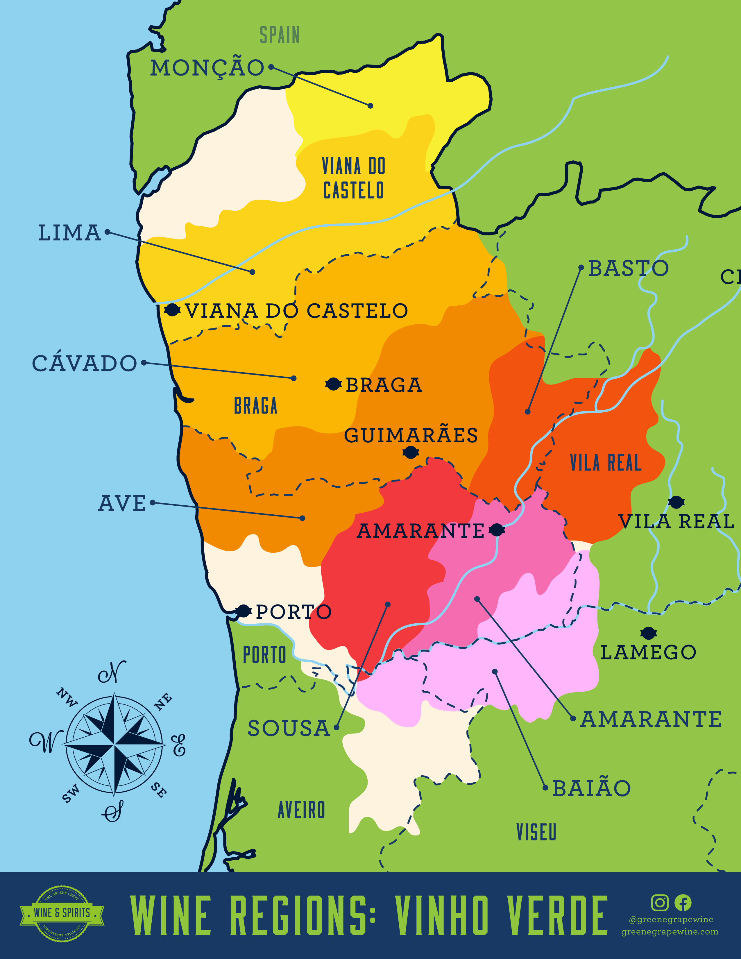Vinho Verde Wine Region Map From The Greene Grape