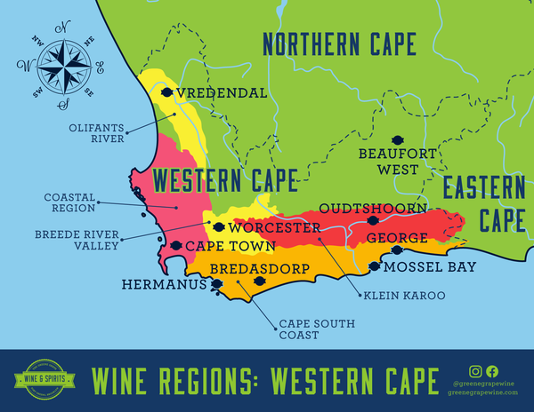 Western Cape South African Wine Region From The Greene Grape